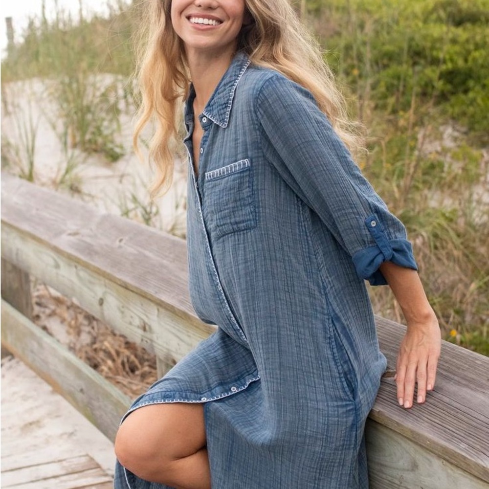 NATURAL LIFE Lola maxi shirt dress NWT size Medium